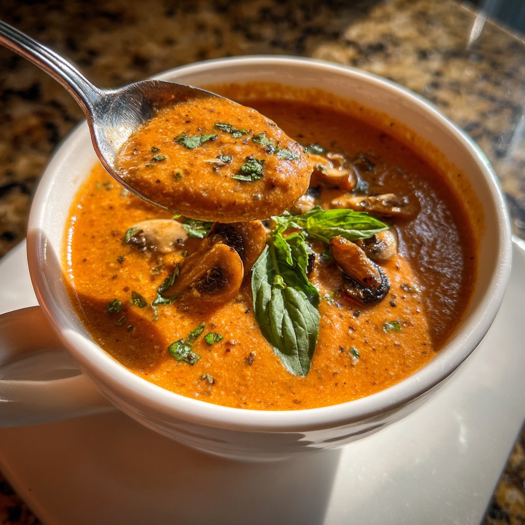 Creamy Tomato Mushroom Soup