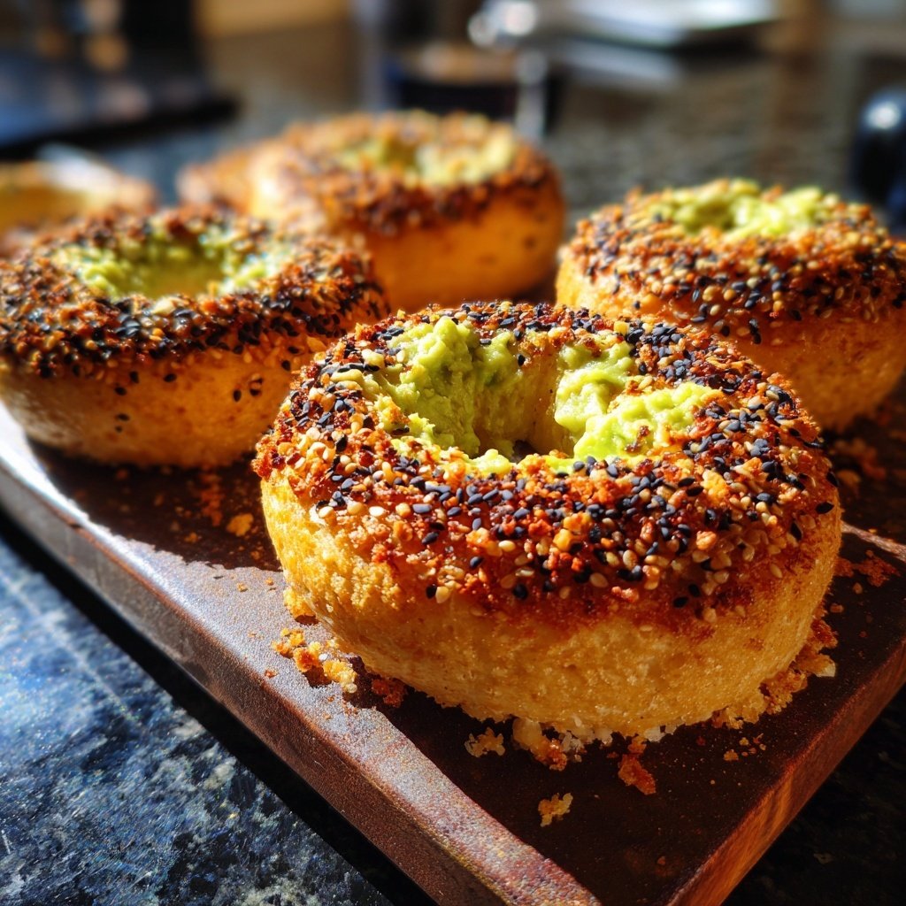 Protein Bagels With Sesame Crust
