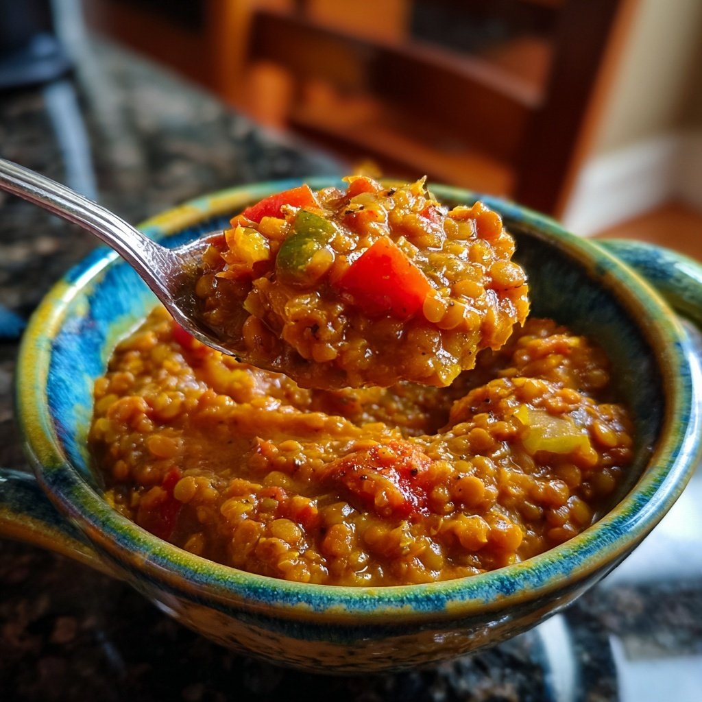 Healthy Crockpot Moroccan Lentils