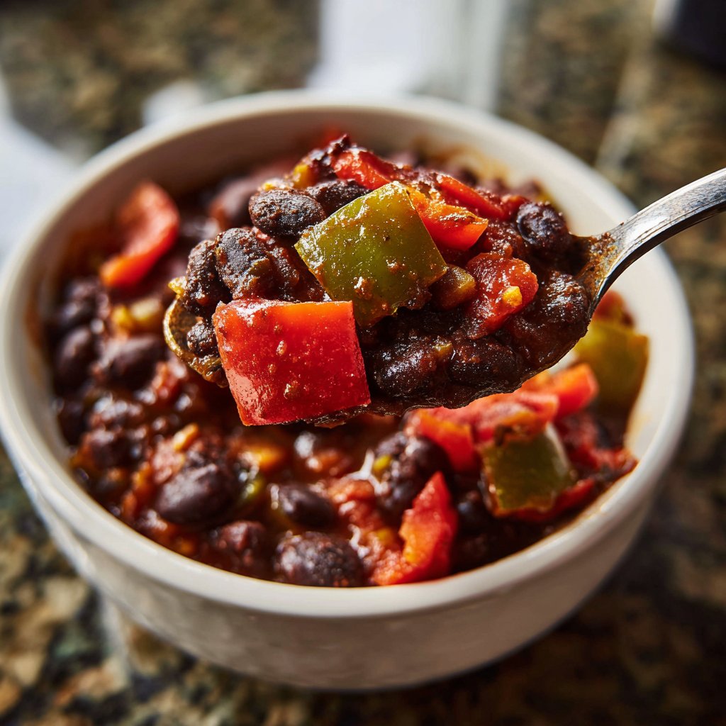 Healthy Crockpot Black Bean Chili