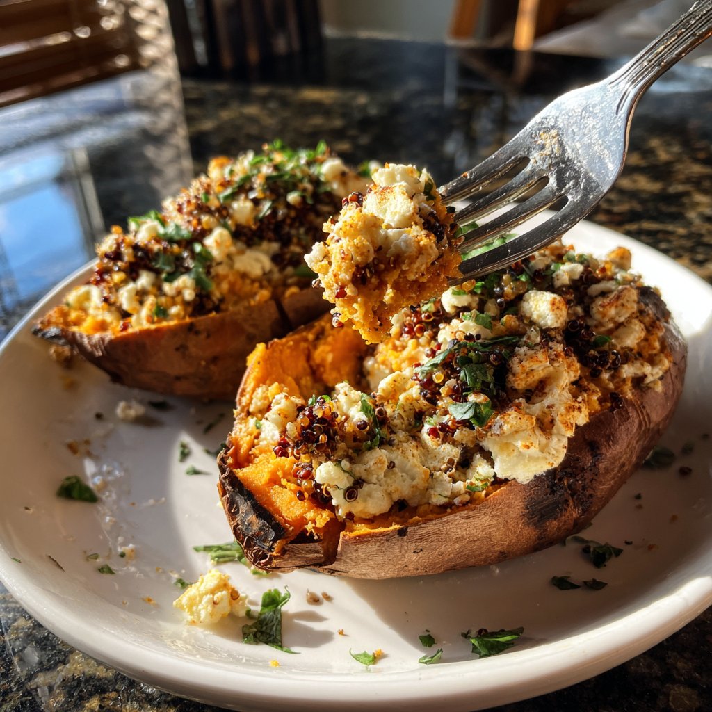 Valentine Dinner Stuffed Sweet Potatoes