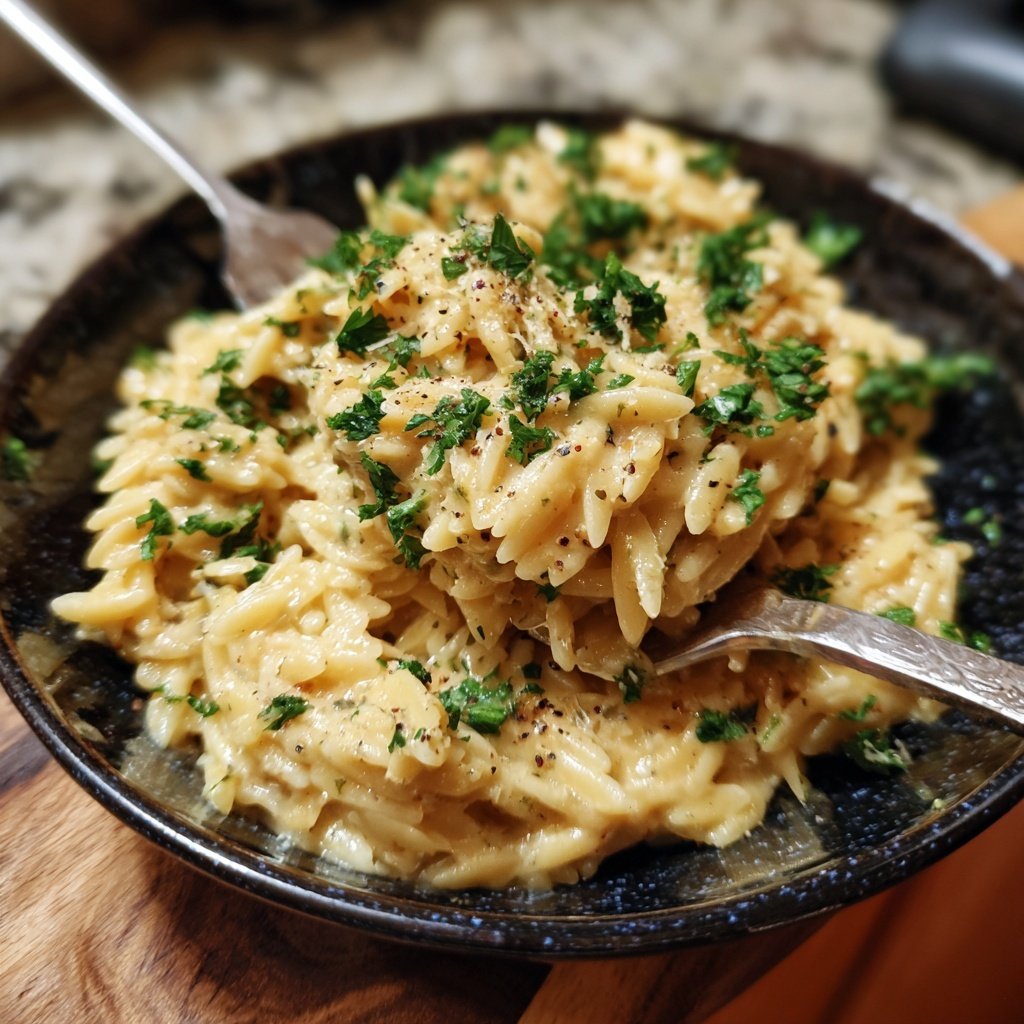 Romantic Garlic Butter Orzo
