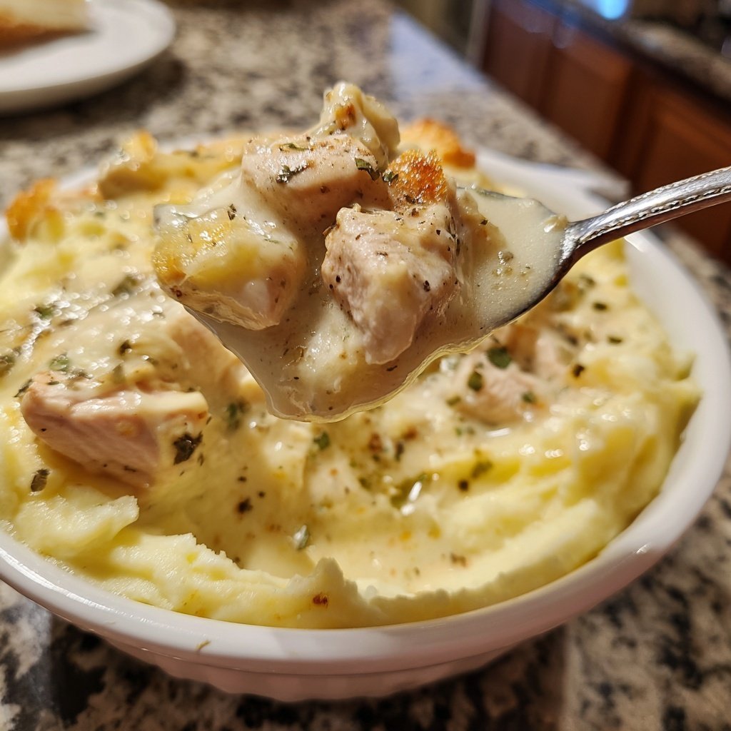 Comfort Food Creamy Chicken and Mashed Potatoes