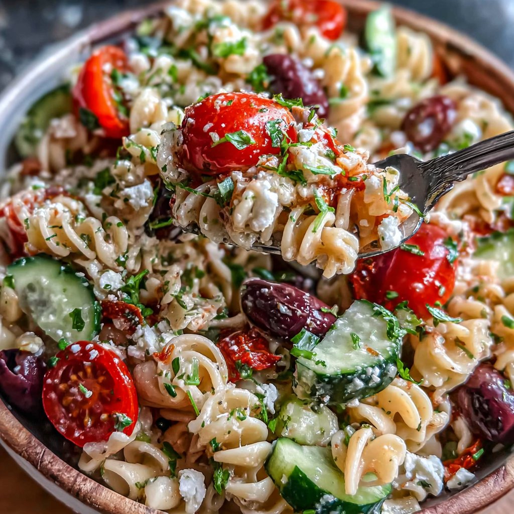 Easy Mediterranean Pasta Salad