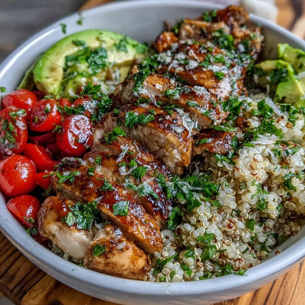 Healthy Dinner Chicken And Quinoa Bowl