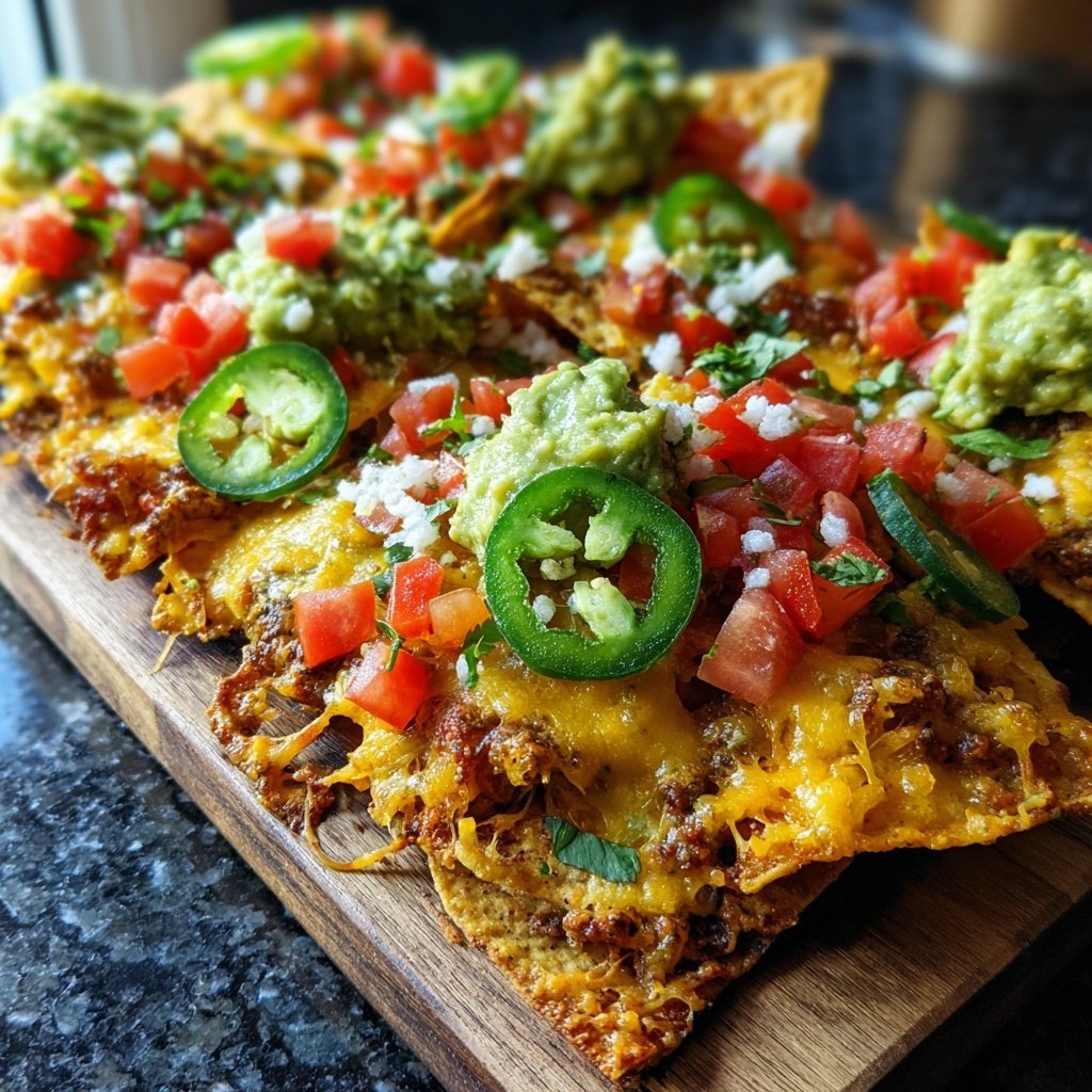 Super Bowl Sheet Pan Veggie Nachos