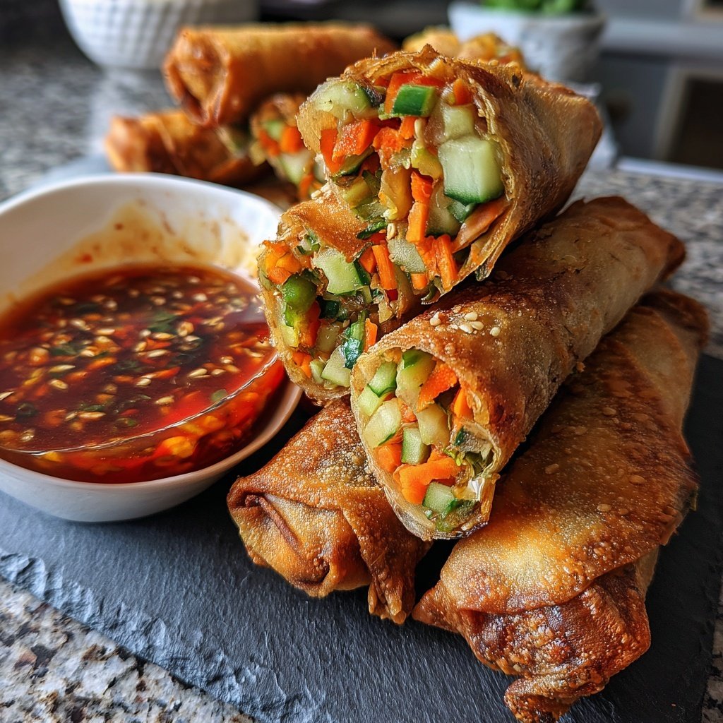Super Bowl Veggie Spring Rolls