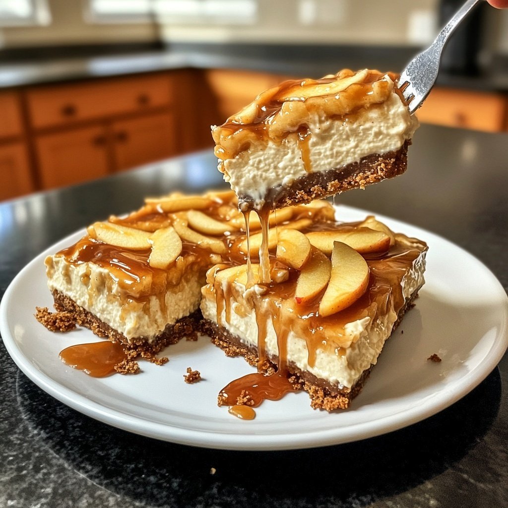 Caramel Apple Cheesecake Bars Recipe