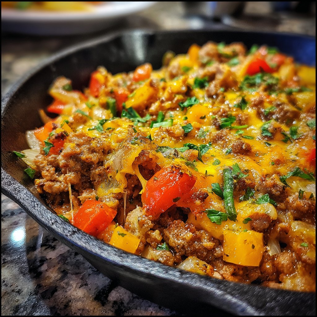 Ground Beef Skillet Rustic