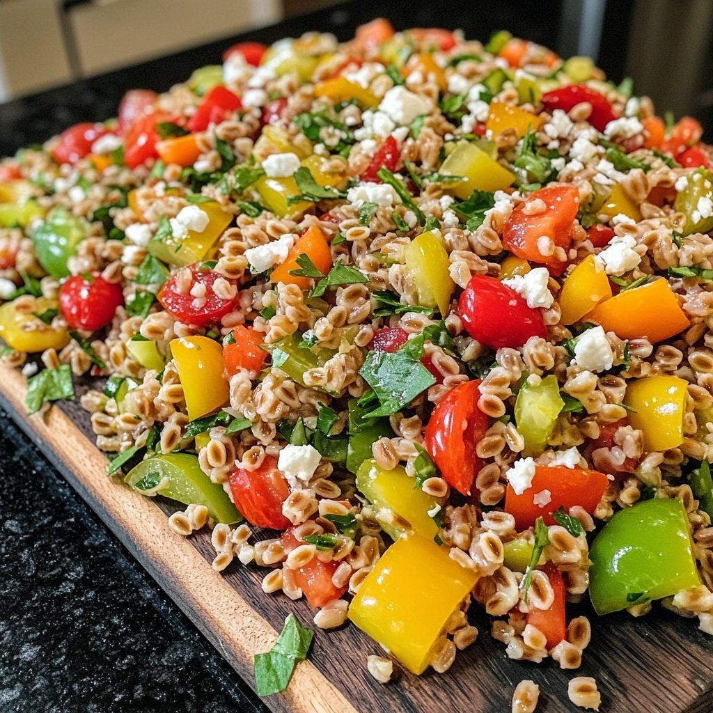 Healthy Lunch Farro Salad
