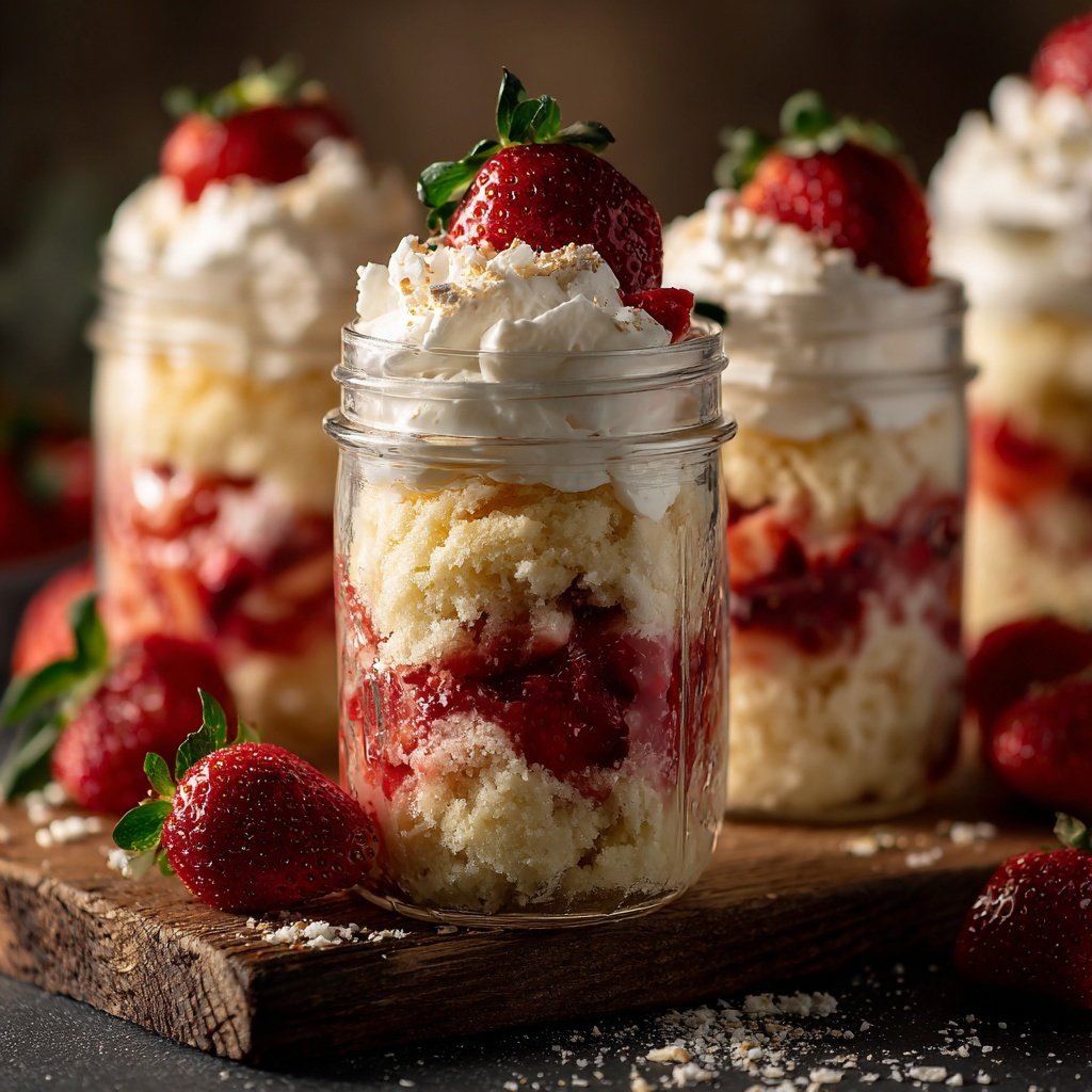 Strawberry Shortcake Mason Jars