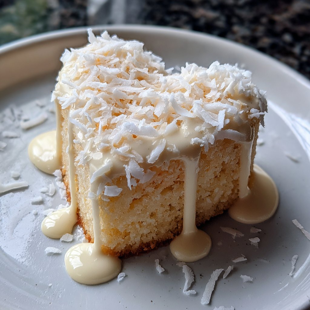 Mini Heart Cake with Coconut Cream