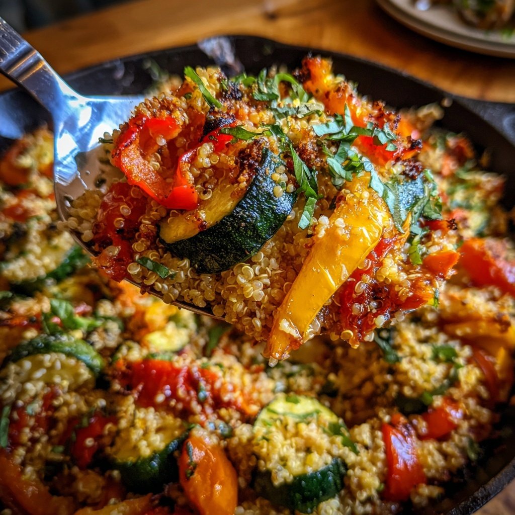 Herb Roasted Veggie Quinoa Skillet