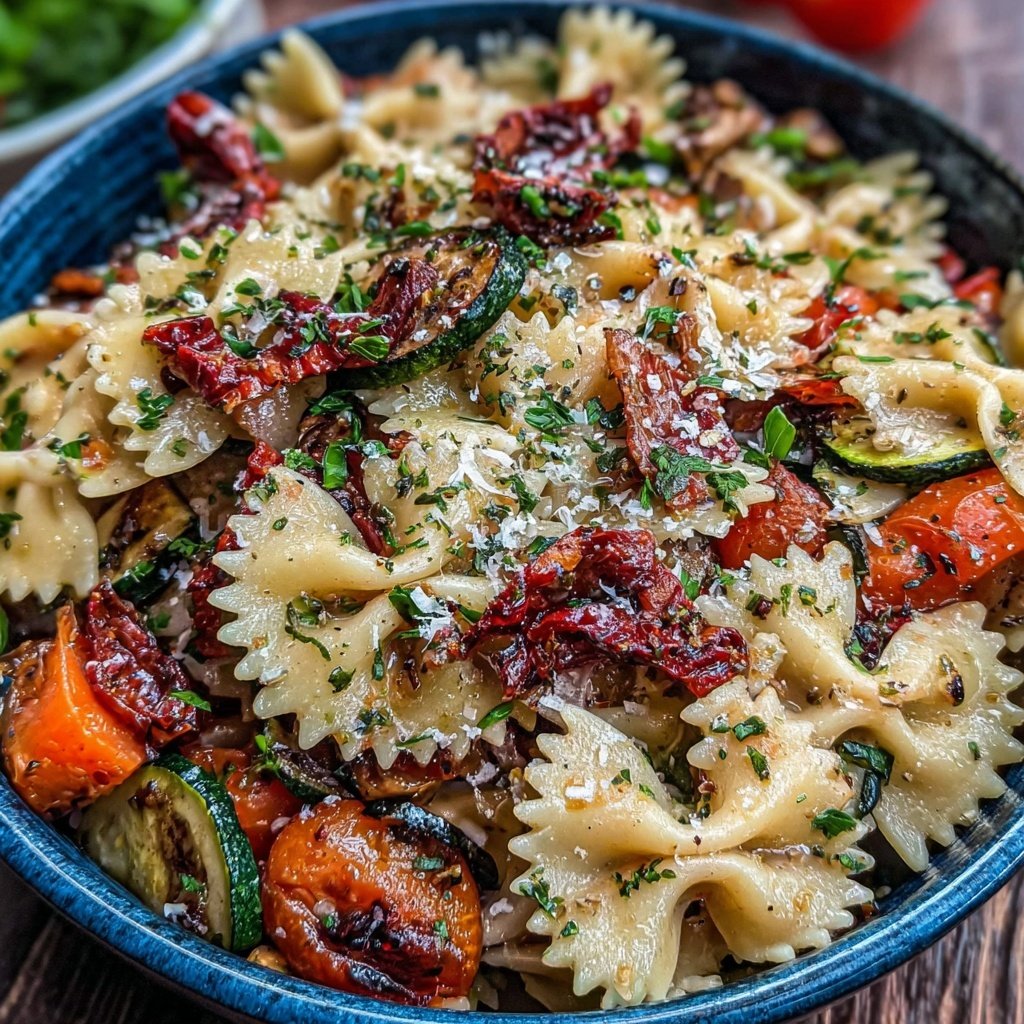 Bow Tie Pasta With Roasted Vegetables